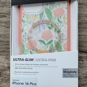 iPhone 16 Plus OtterBox Symmetry Series Clear Case - Peachy Bloom Pink